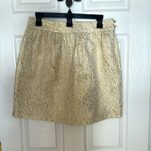3 for $10 Alya Juniors “Brocade”- Like Shimmering Gold and Ivory Skirt Size L